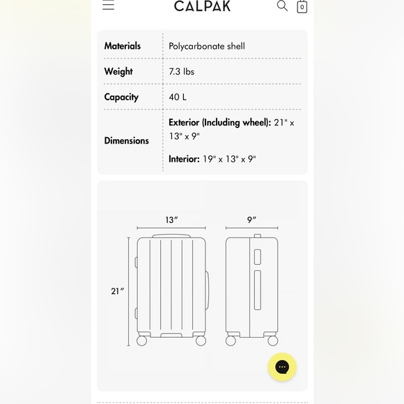 Calpak carry on size expandable luggage - Picture 9 of 14